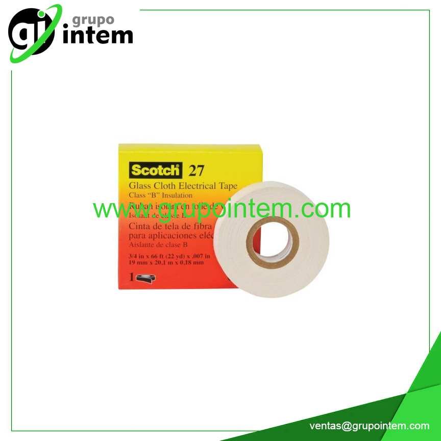 CINTA  FIBRA DE VIDRIO PARA ALTA TEMPERATURA SCOTCH - 27 3M